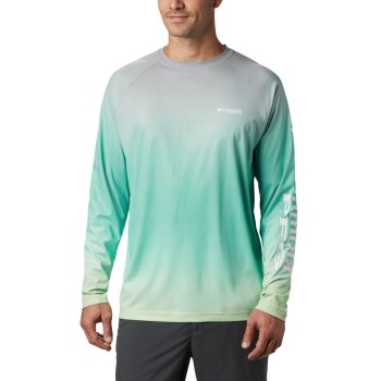 Columbia Muške Majice S Kapuljačom - PFG Terminal Deflector Printed Long Sleeve Svijetlo Zelene | RT